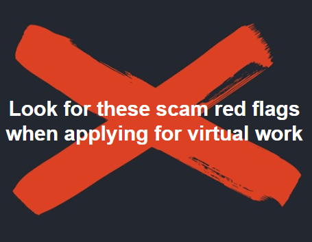 Scam red flags virtual work